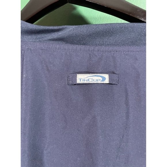 Tin Cup - Men's Blue V-Neck Long Sleeve Golf Windbreaker - Size XL - Picture 5 of 6
